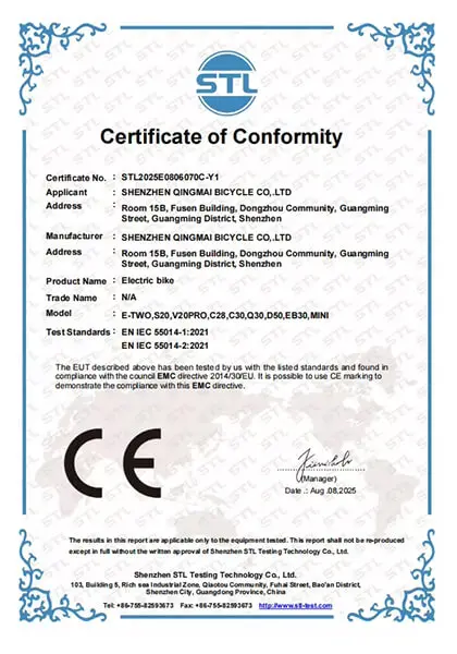 Certificato CE-EMC