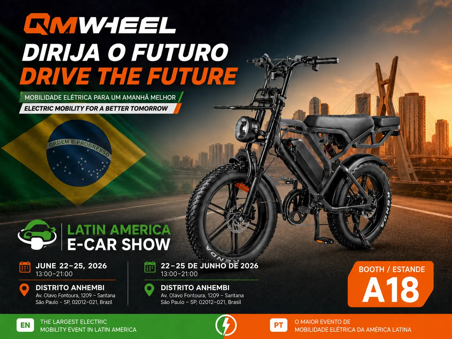 QMWHEEL esporr&agrave; le bici elettriche Fat Tire ad alte prestazioni all'E Bike Show